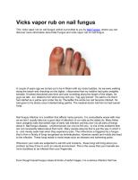 Vicks+vapor+rub+toenail+fungus